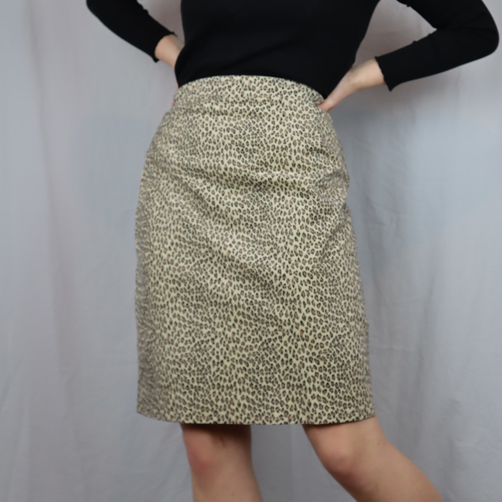 Vintage Pinup Cheetah Pencil Skirt